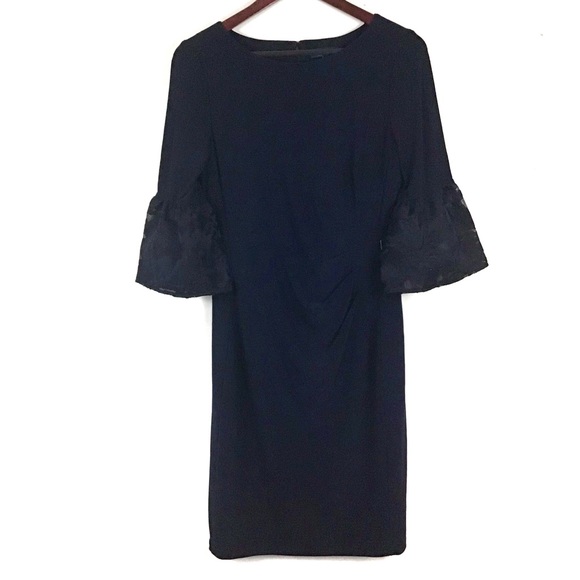 Ralph Lauren Konatta Ruched Lace Bell Sleeve Dress - Picture 3 of 4